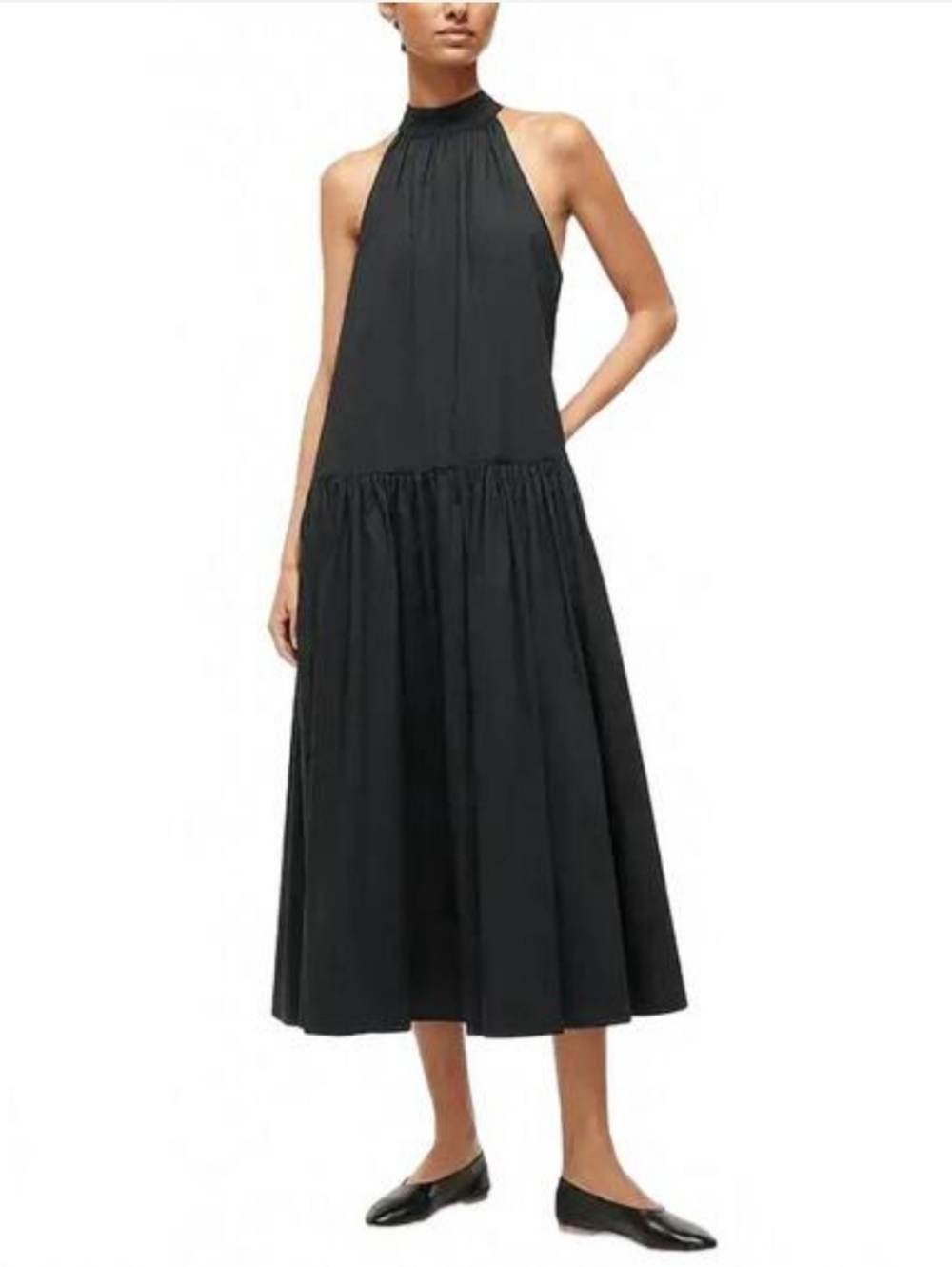 STAUD MARLOWE DRESS IN BLACK